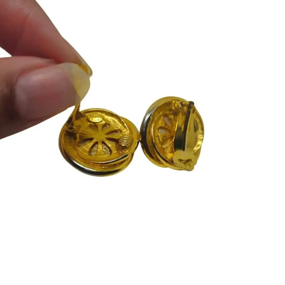 Vintage Kenneth J. Lane Faux Pearl Clip-On Earrings | 1.25” - Picture 6 of 7